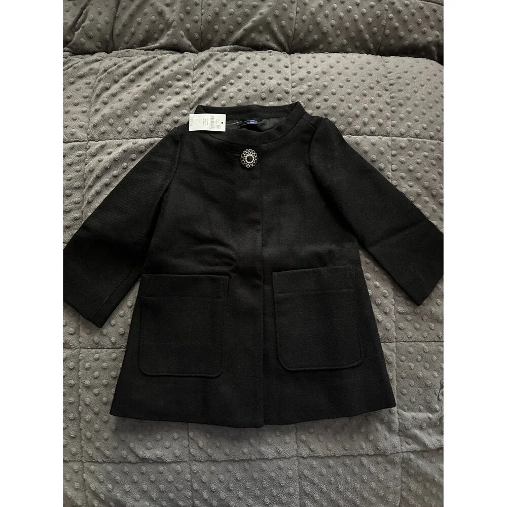 NEW Vintage Baby Gap Peacoat Audrey Hepburn Coat Black Jacket